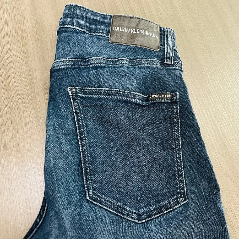 Calvin Klein Jeans Men's Size 32X30 Blue Skinny Moulant Stretch Denim